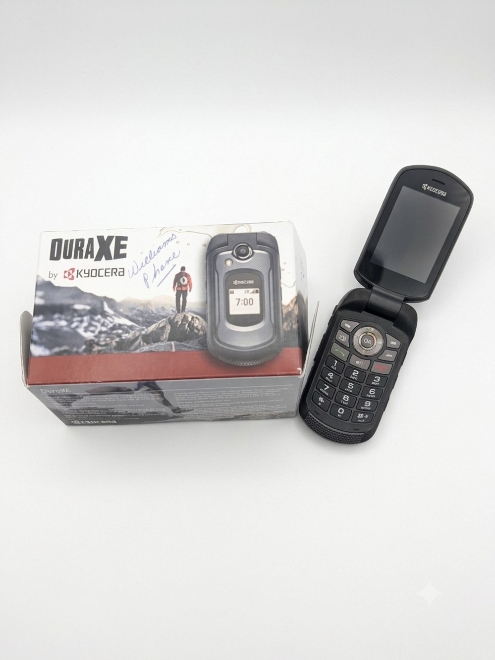 DuraXE Black Rugged Flip Cellular Phone